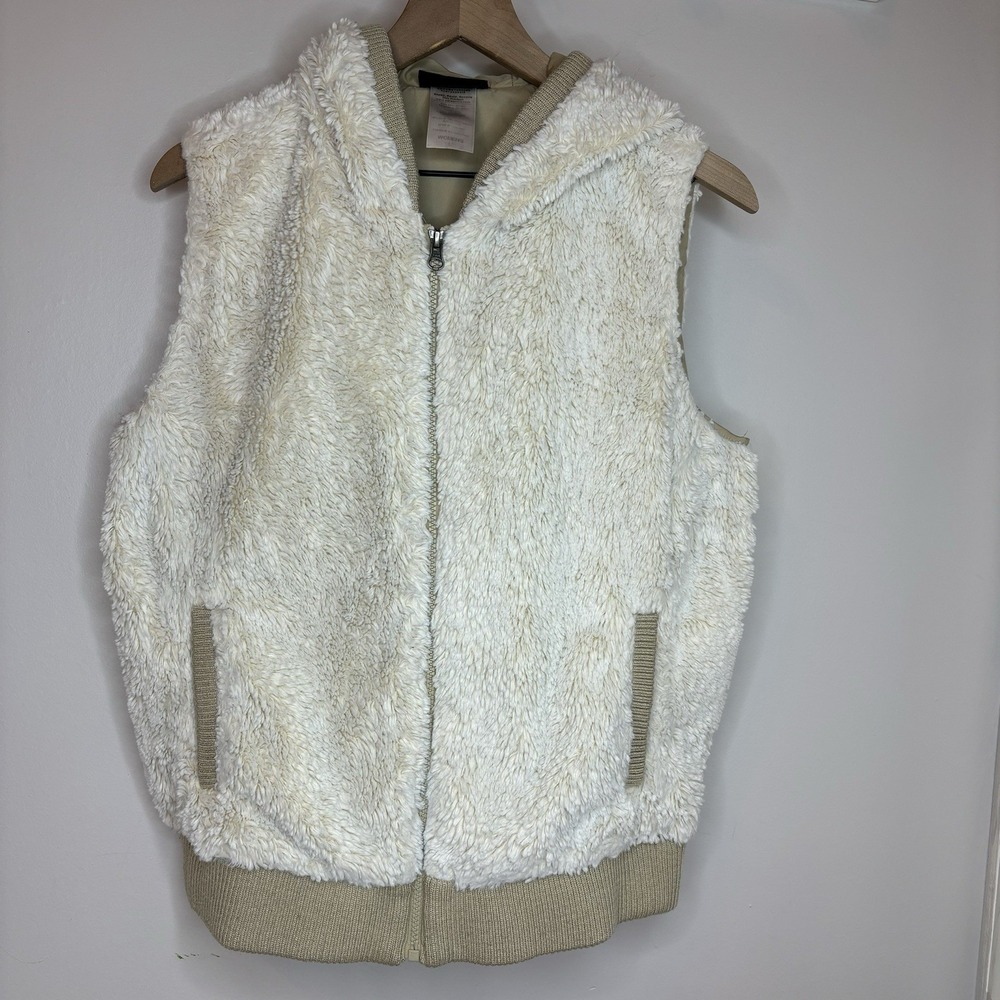 Patagonia Conejo Vest Large Ivory Beige Full Zip Hoodie Comfy Cozy Soft Gorpcore